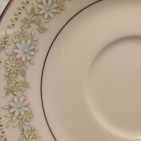 Noritake Ivory China Pattern Lexine 7007 Set of Four Saucers Vintage - Picture 7 of 8